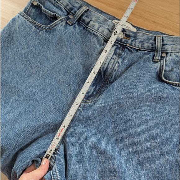 Zara Blue Denim High-rise Straight Wide Loose Leg Jeans, size 29 - Picture 7 of 10